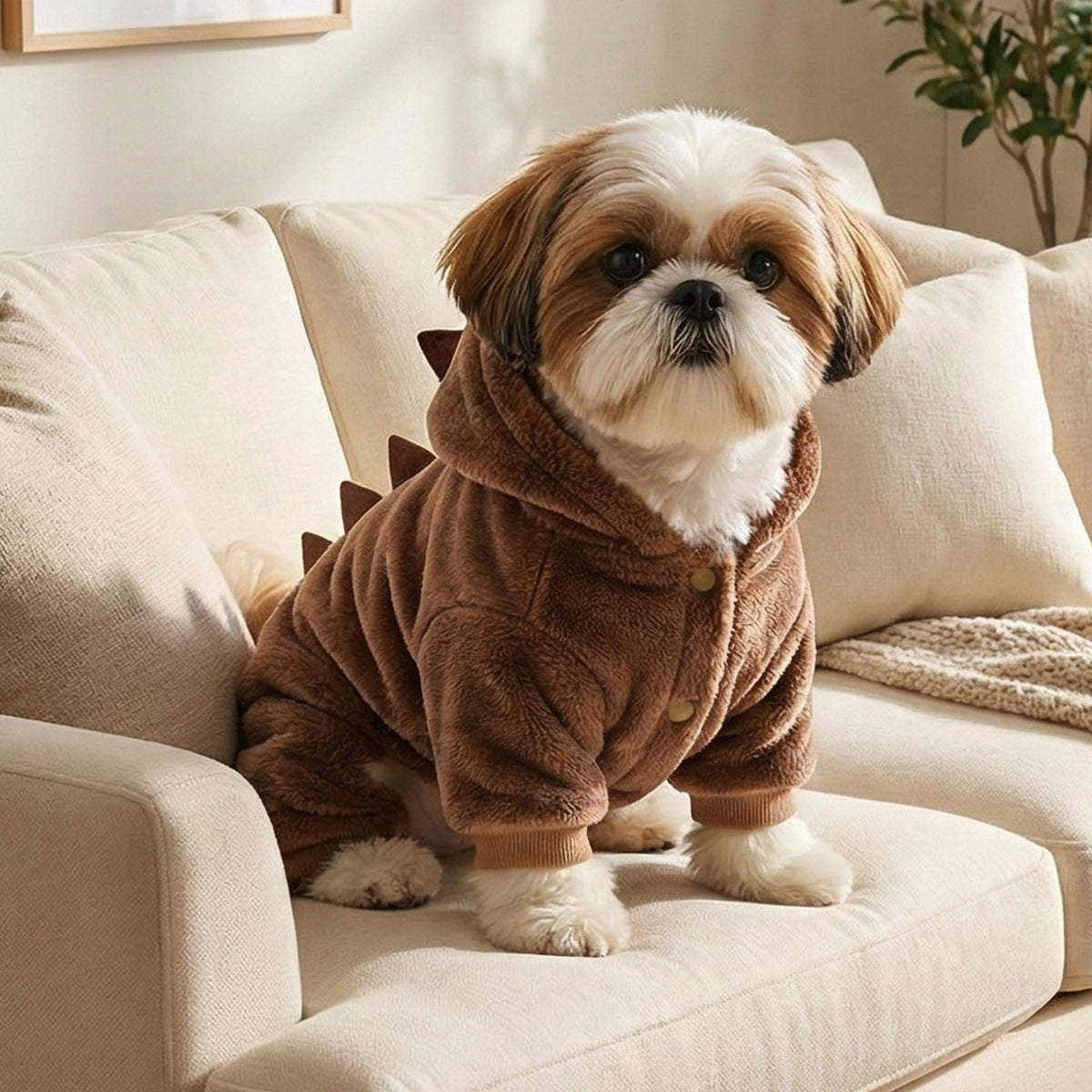 Pet Clothes Spring Autumn Small Dog Puppy Cosplay Cartoon Animal Little Bubu Dinosaur Transformation Costume