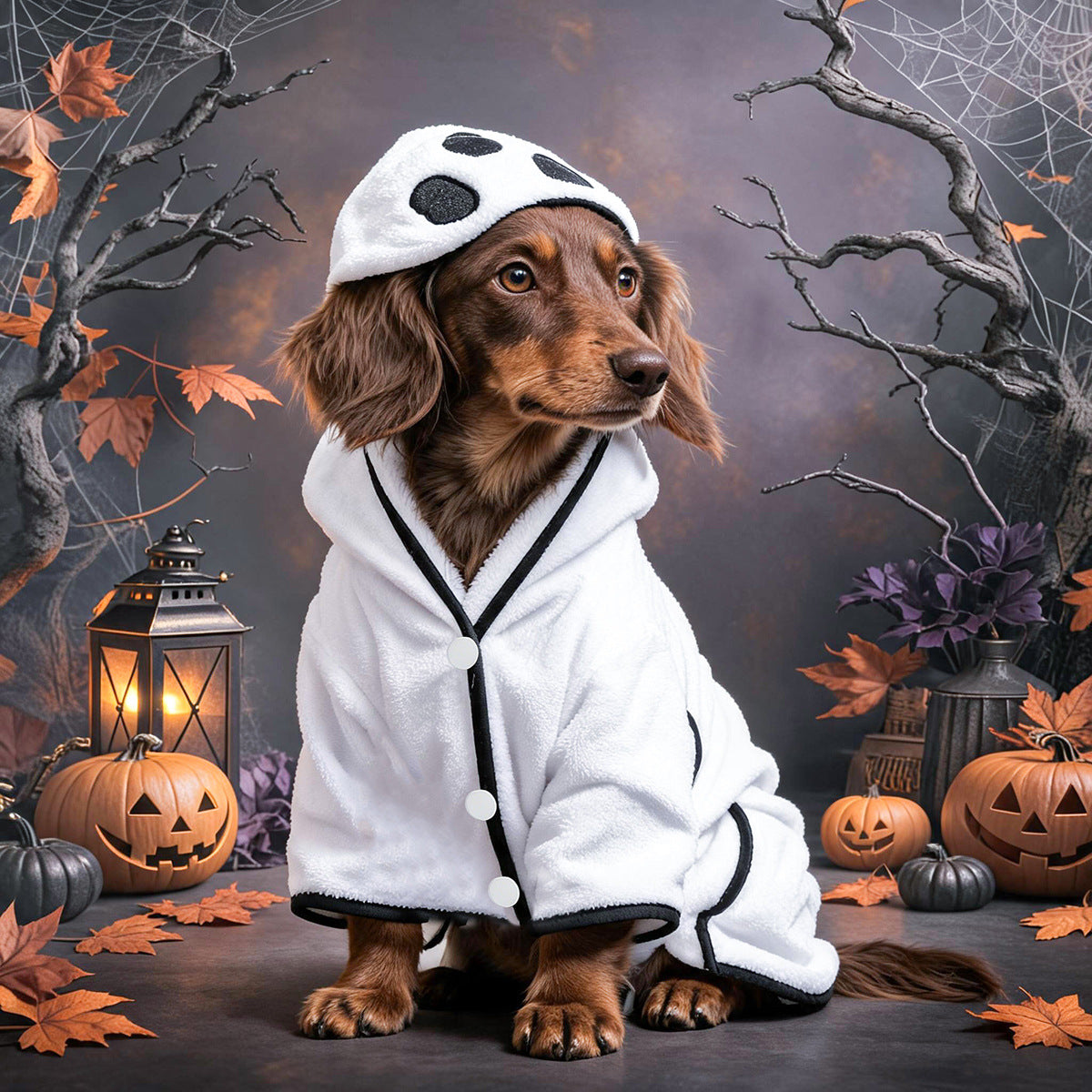 Halloween Pet Bath Towel Dog Cat Robe Sleepwear Bathing Towel Pet Supplies Small Dogs
