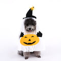 Cute Halloween Pumpkin Wizard Print Pet Costume for Small and Medium Dogs and Cats