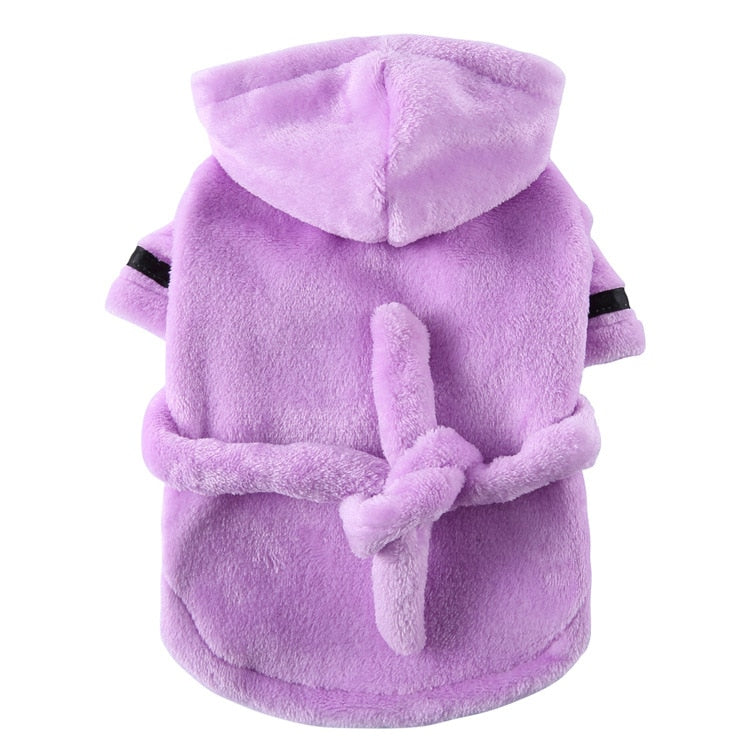 Pet Bathrob Dog Pajamas Sleeping Clothes Soft Pet Bath Drying Towel Clothes winter Warm pajamas for Puppy Dogs Quick Drying
