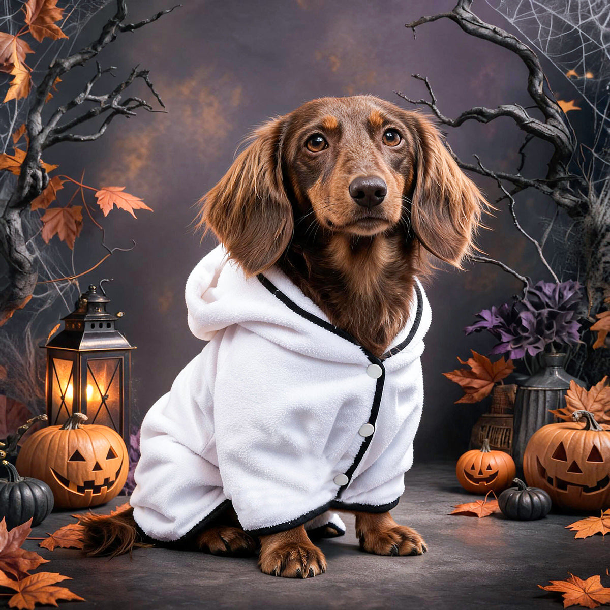 Halloween Pet Bath Towel Dog Cat Robe Sleepwear Bathing Towel Pet Supplies Small Dogs