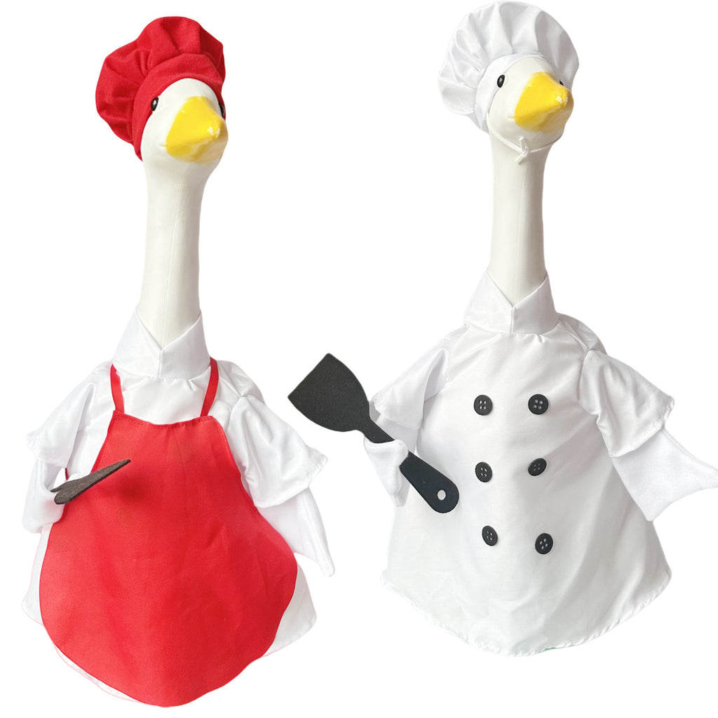 PorchGoose Costume Chef Apron Chef Outfit Outdoor Goose Decoration Costume Props