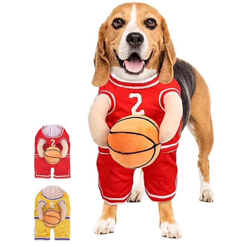 Dog Basketball Cost with Ball Pet Dog Clothing and Basketball Clothes