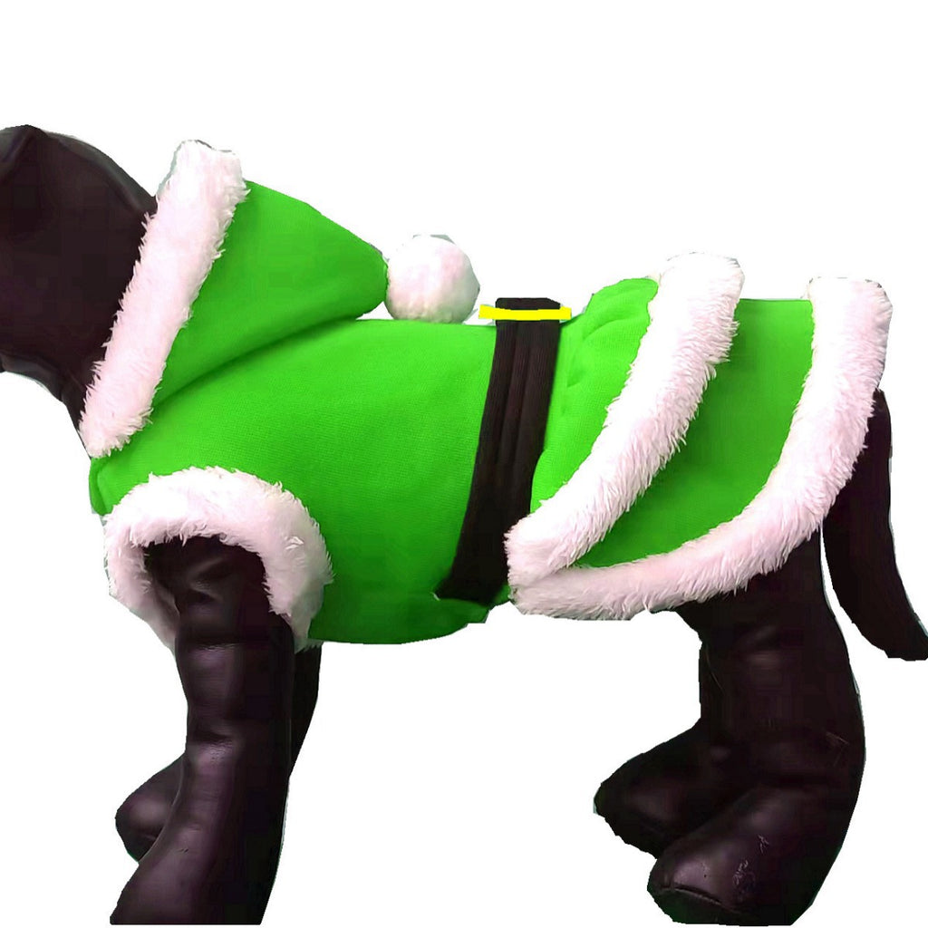 Pet clothing with plush dog clothing small dog clothing for autumn and winter Santa Claus clothing cat clothing
