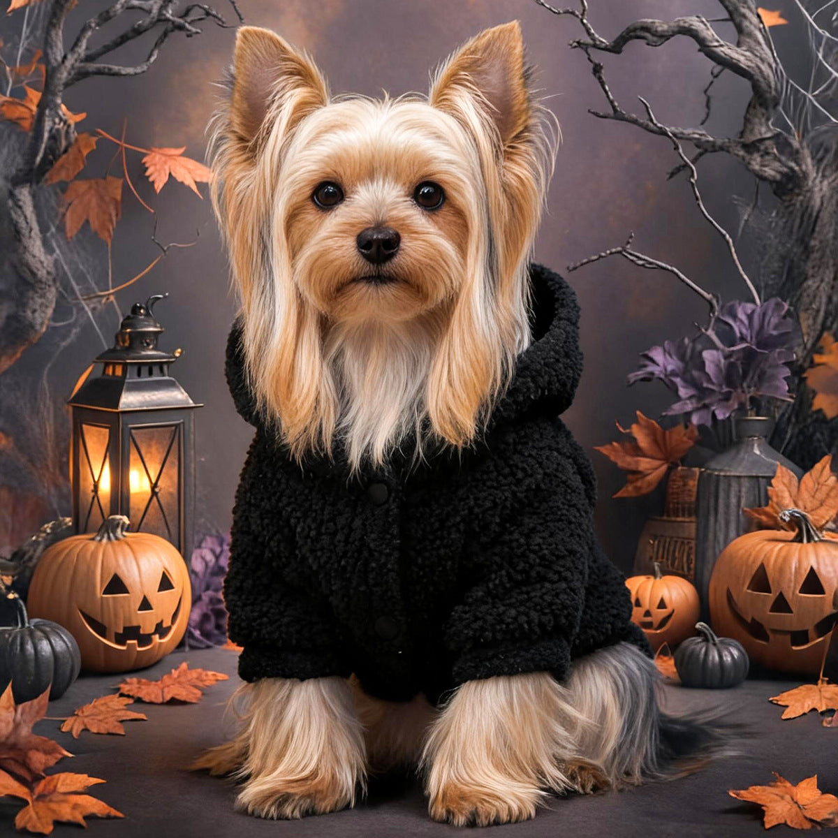 Cute Pet Clothes for Small Dogs and Cats, Halloween Funny Ghost Hoodie for Pets
