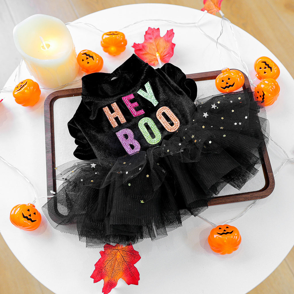 Pet Clothes Spring Autumn Small Dog Puppy Festival Outfit Halloween Tulle Dress