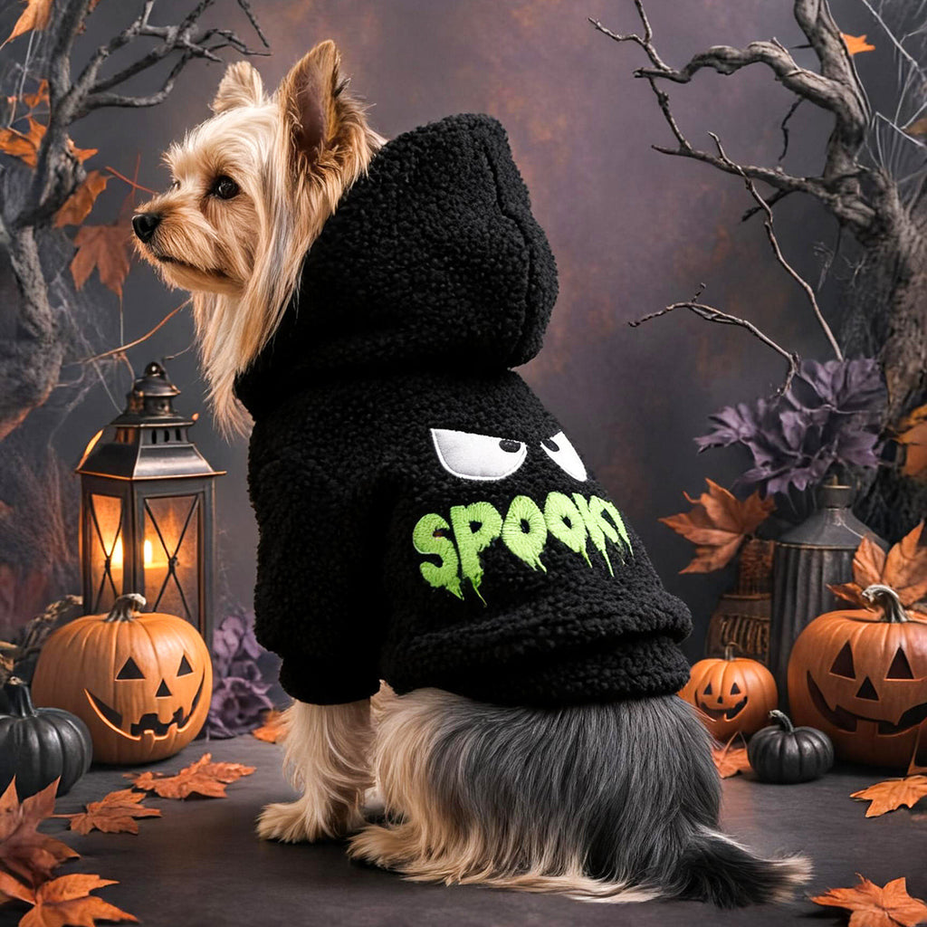 Cute Pet Clothes for Small Dogs and Cats, Halloween Funny Ghost Hoodie for Pets