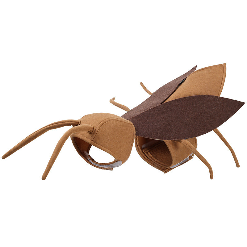 Pet transformation costume Halloween outing funny dog cockroach costume cat