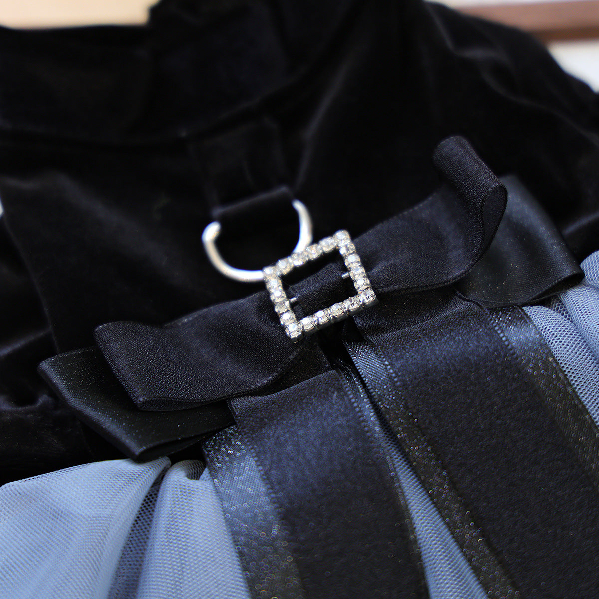Pet Clothes Spring Autumn Small Dog Puppy Holiday Party Costume Dark Series Phantom Wedding Dress